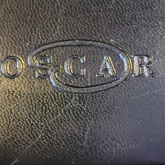 Oscar de la Renta Black Faux Leather Hard Glasses Eyeglass Case Protective - Picture 2 of 3